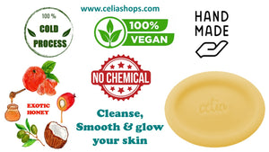 Celia Natural Soap - Gentle, Mild, Moisturising - Mandarine Juice with Madagascar Honey