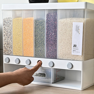 Dry food cereal and rice dispenser storage container box