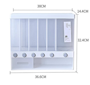 Dry food cereal and rice dispenser storage container box