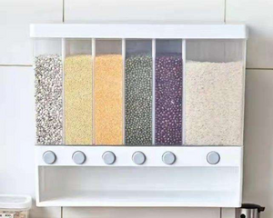 Dry food cereal and rice dispenser storage container box